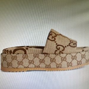 Gucci platform slide sandal
